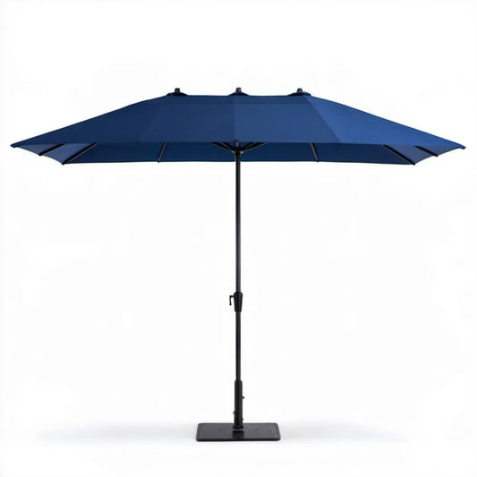 Podwójny parasol ogrodowy prostokątny granatowy 460 × 270 × 240 cm