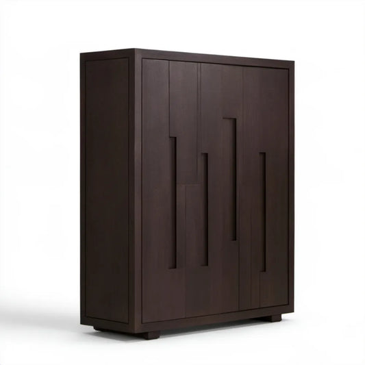 Trzydrzwiowa szafa z płyty MDF ciemnobrązowa 180 x 60 x 200 cm
