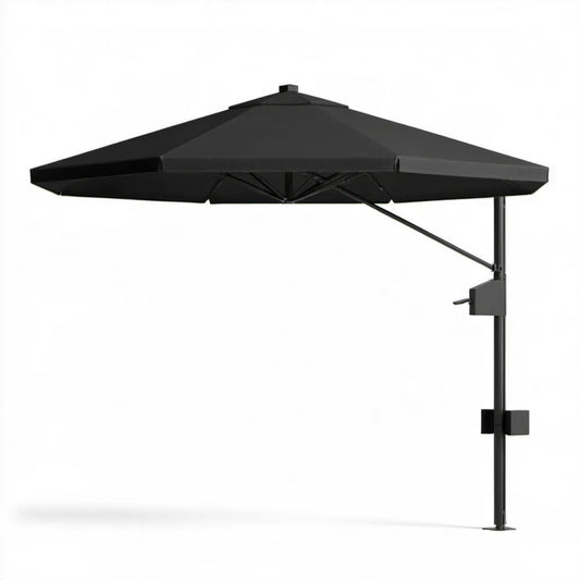 Boczny parasol ogrodowy kwadratowy czarny 300 x 300 x 250 cm